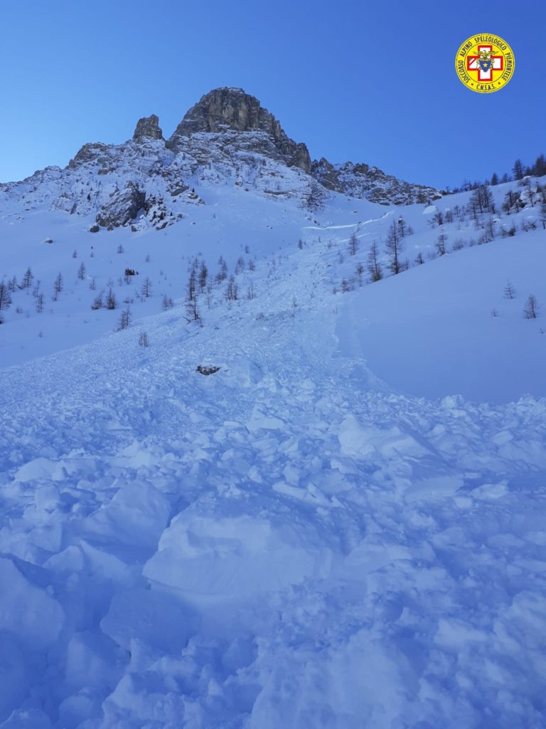 Valanga Valle Maira gennaio soccorso alpino la pancalera