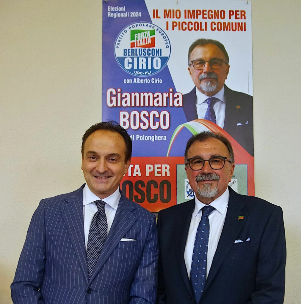 Gianmaria Bosco, sindaco di Polonghera, candidato alle Regionali con Forza Italia