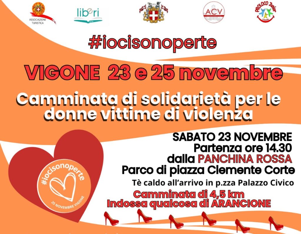 Vigone celebra la giornata contro la violenza con 3 appuntamenti